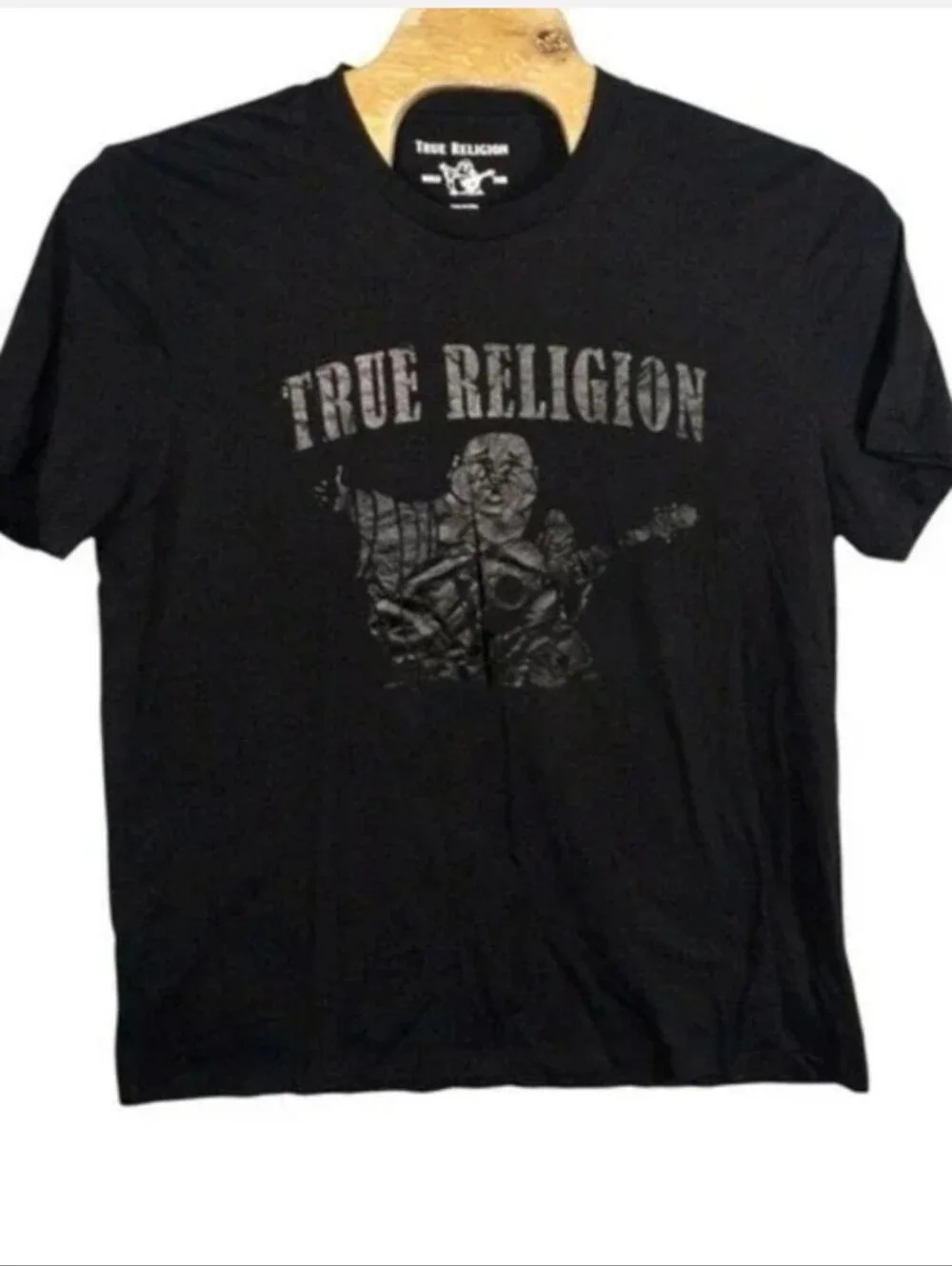 True Religion Men's Black Graphic Crew Neck T-Shirt